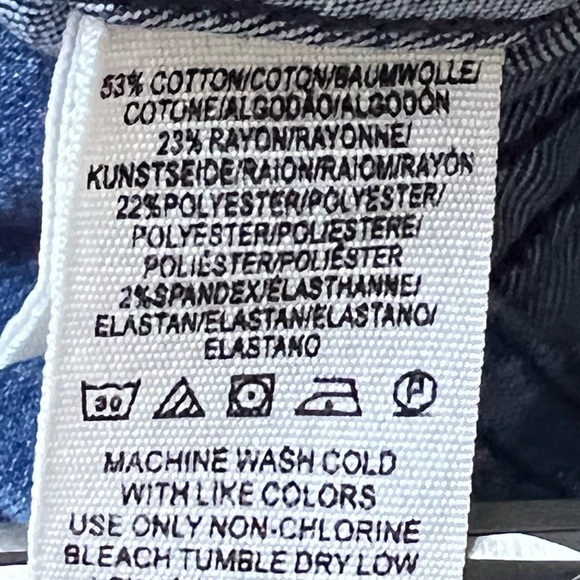 Free People 2 Tone Panel Denim Jean Skirt size 2 - Picture 7 of 8